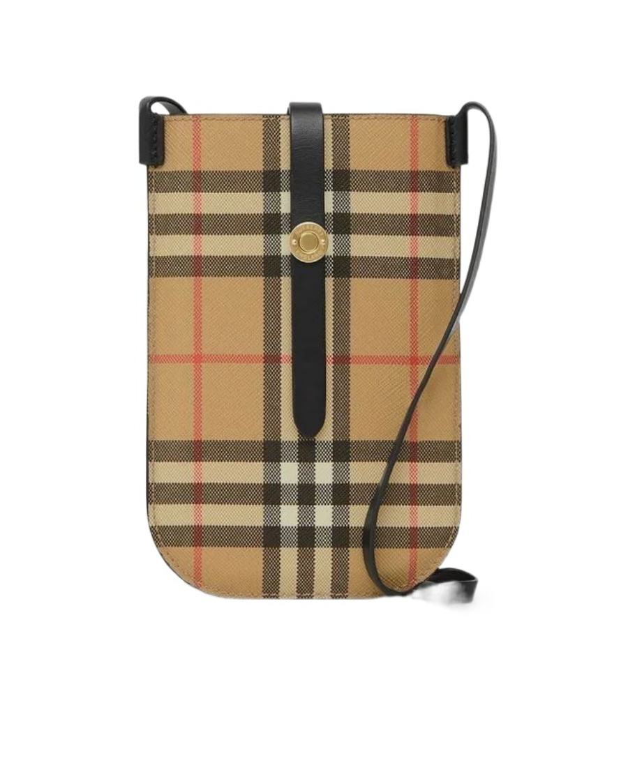 Burberry Anne Check-print Phone Bag In Multicolor