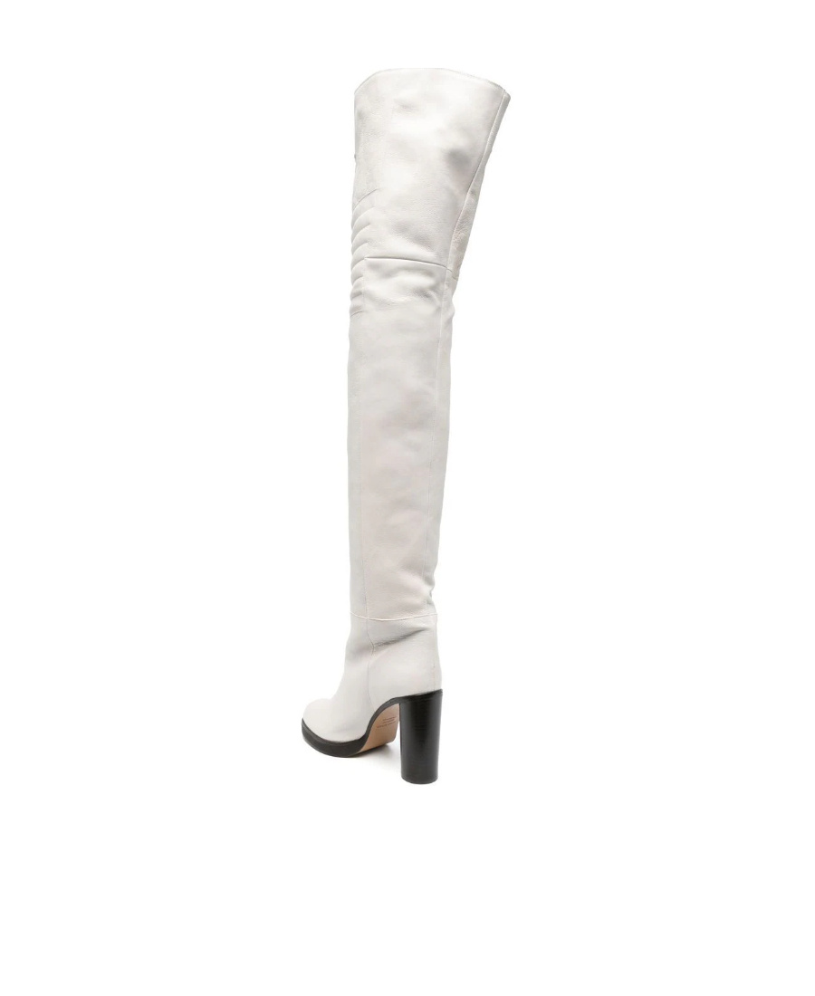 Isabel Marant Laelle Thigh-high 105mm Boots In White