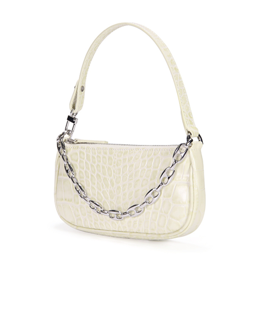 By Far Mini Rachel Shoulder Bag In White