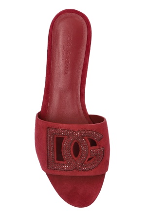 Dolce & Gabbana Crystal-embellished Sandals In Red