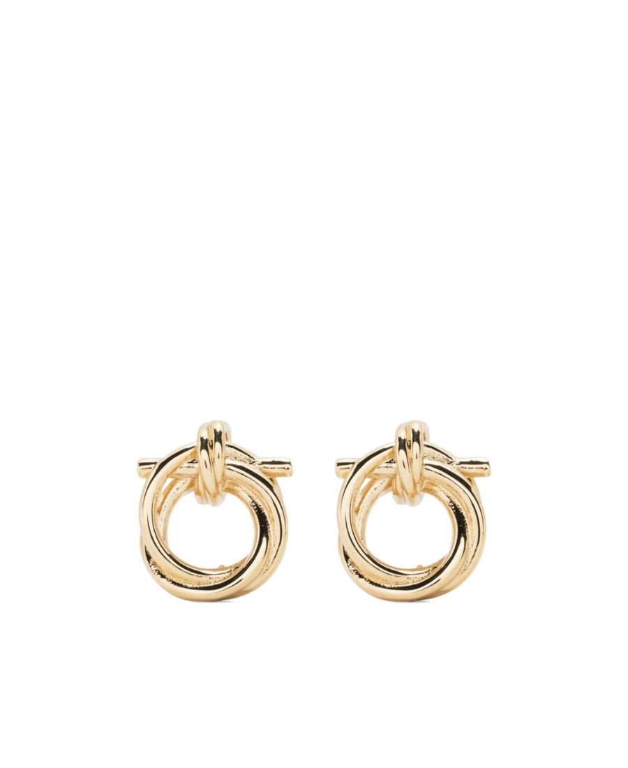 Ferragamo Gancini Earrings In Yellow