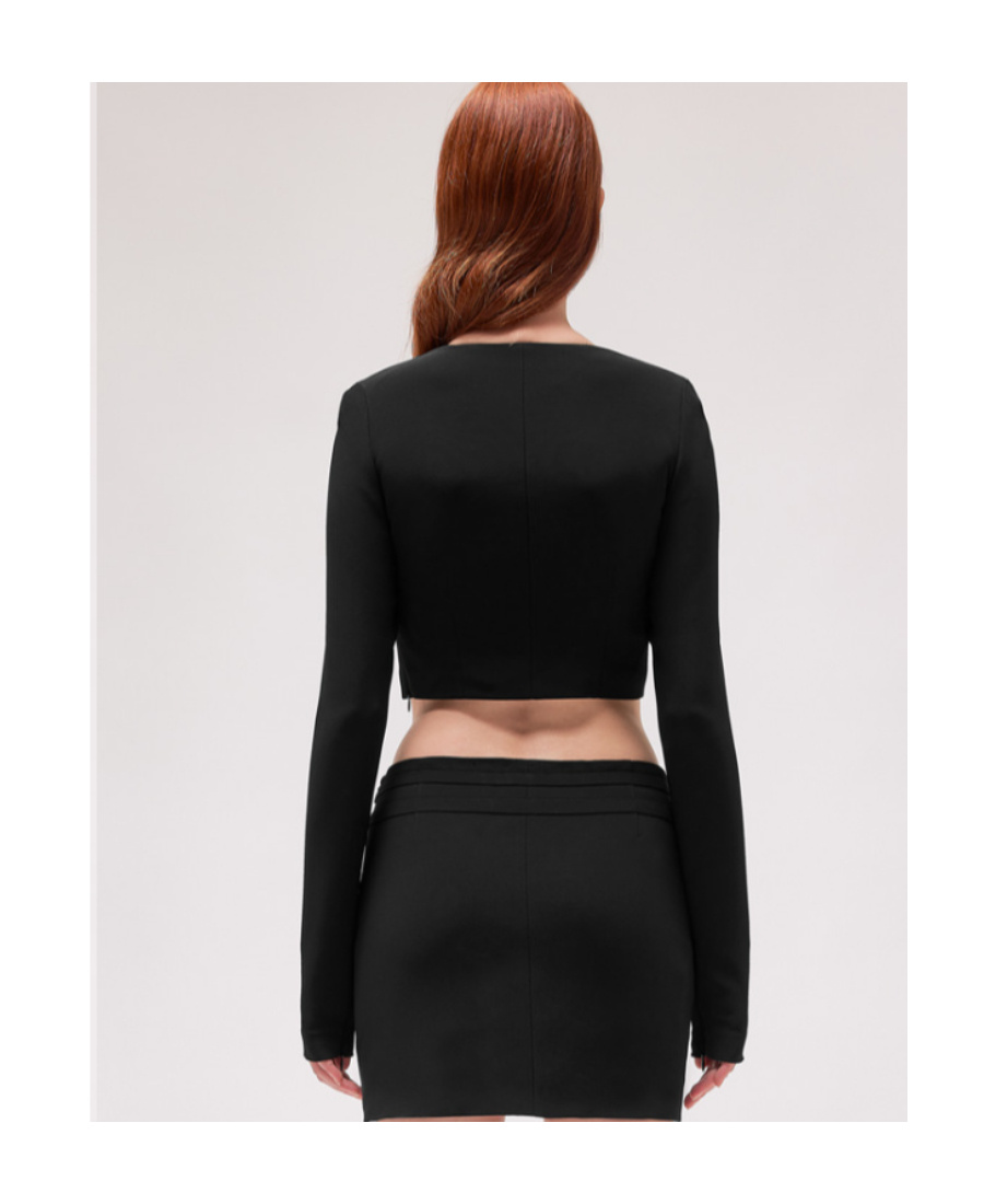 BLUMARINE BUTTERFLY-MOTIF CROPPED TOP