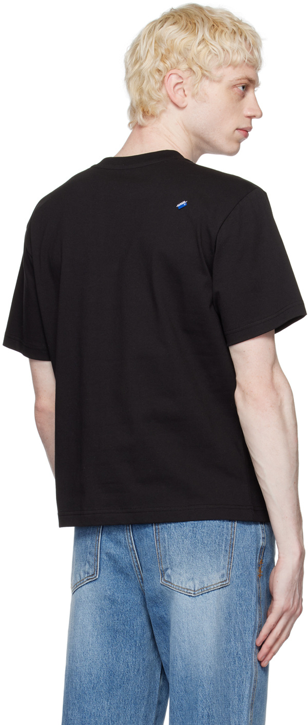 Ader Error T-shirt With Round Neck And Short Sleeves In Black