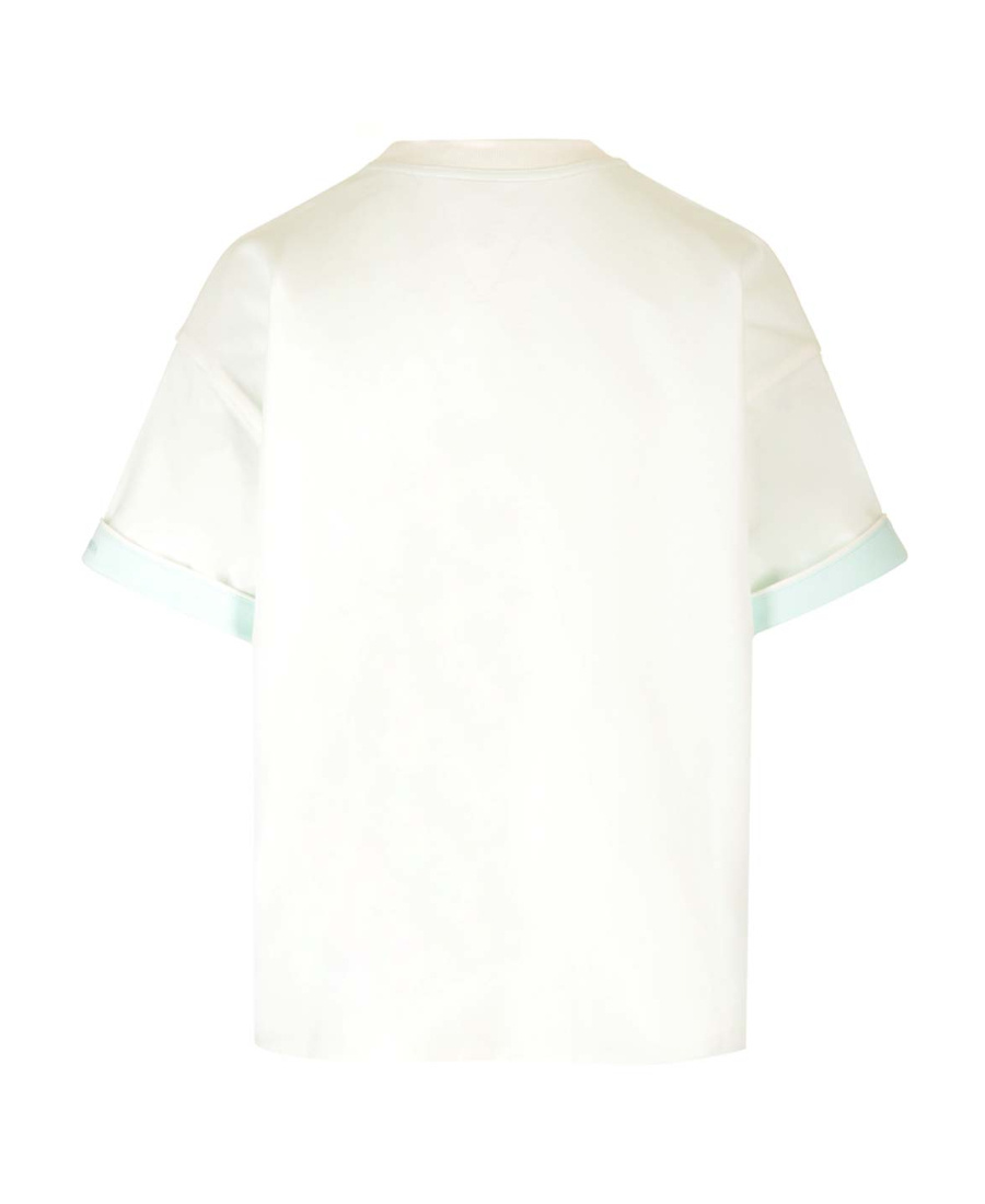 Bottega Veneta Logo-embroidered Double-layered T-shirt In White