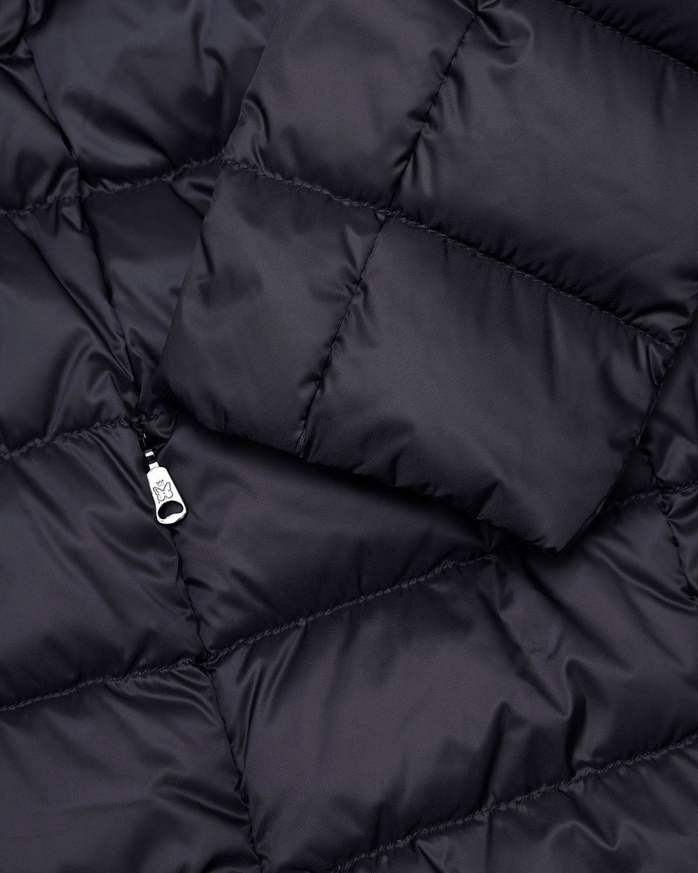 Weekend Max Mara Long-sleeved Down Jacket With Wool Collar In Blue