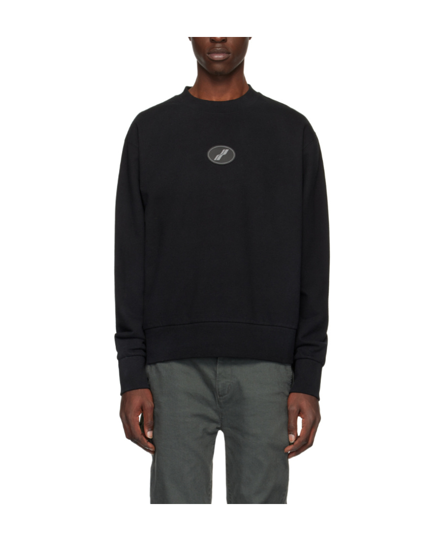 We11 Done Logo Hoodie In Black