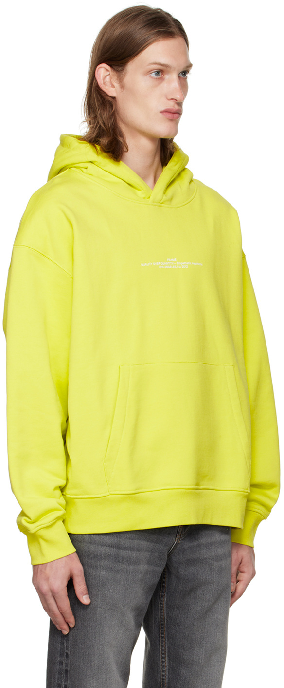 Frame Logo Hooded Sweater In Yellow