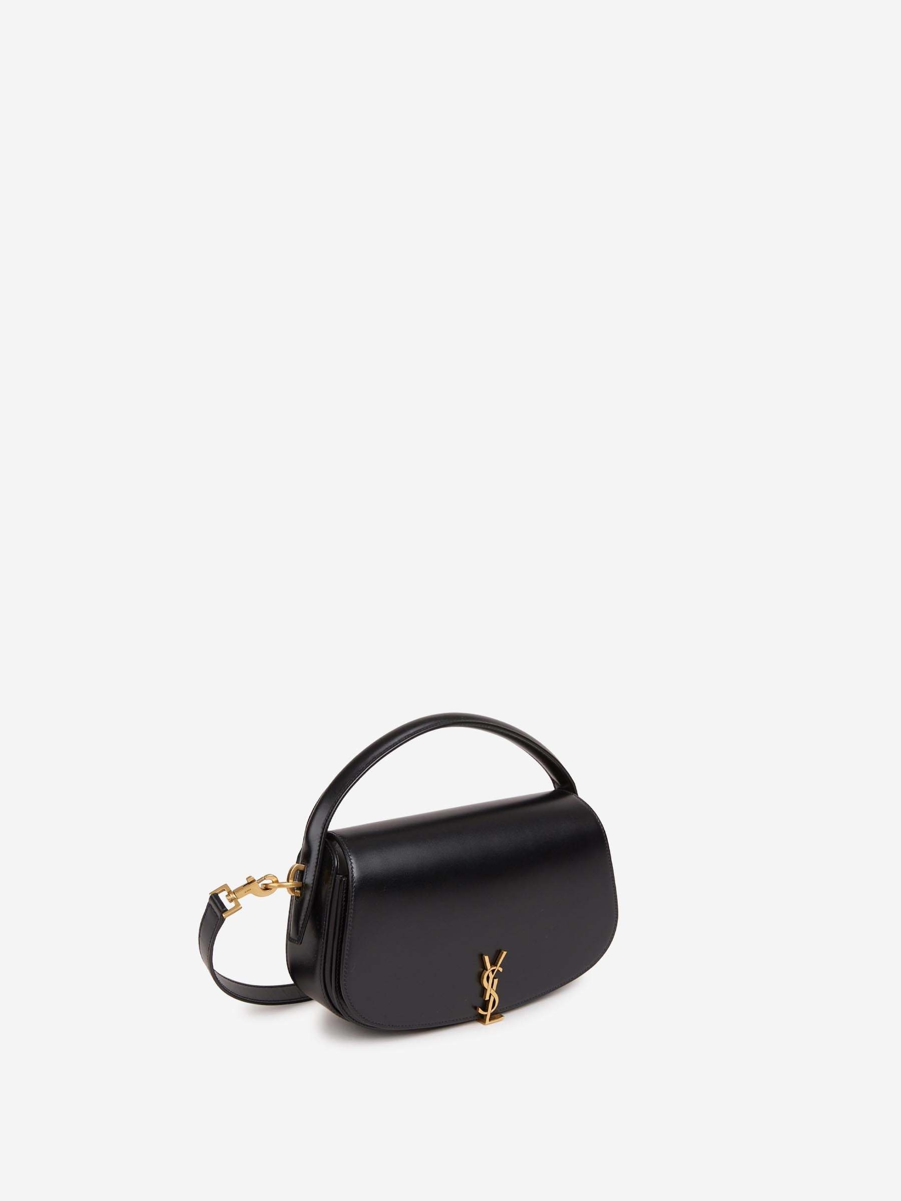 Saint Laurent Ysl Flap Crossbody Bag In Leather In Black