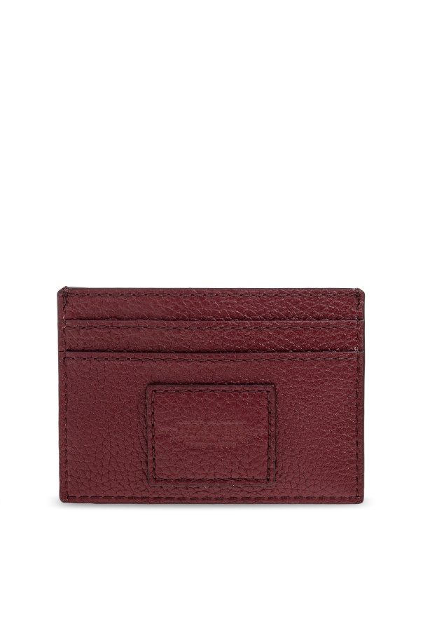 Marc Jacobs The Card Case Grained Leather Card Holder In Red