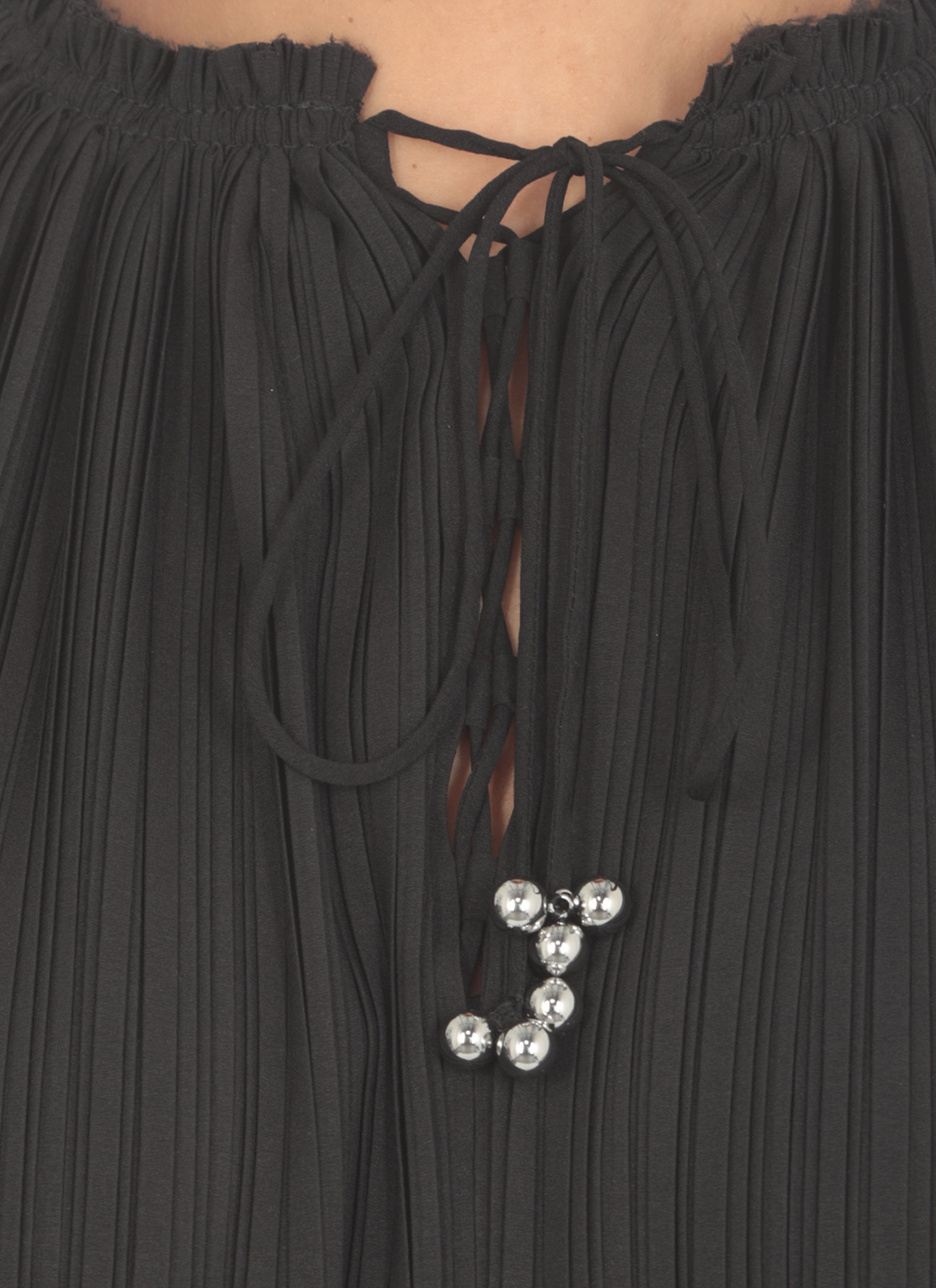 Lanvin Long-sleeved Pleated Blouse In Black