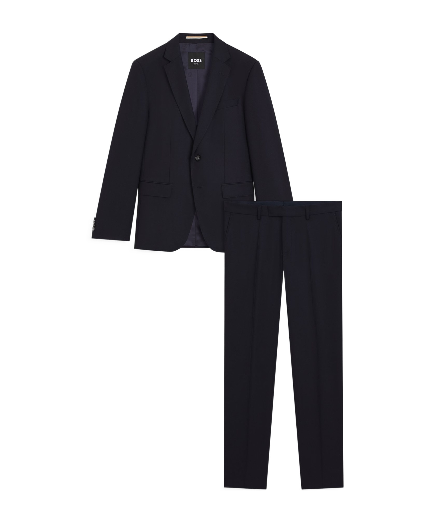 Hugo Boss Button Suit In Blue