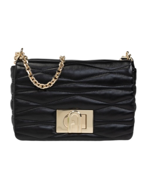Furla 1927 M Black Leather Shoulder Bag
