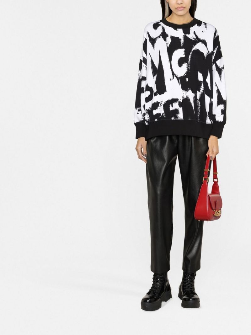 Alexander Mcqueen Graffiti Pint Sweatshirt In Black