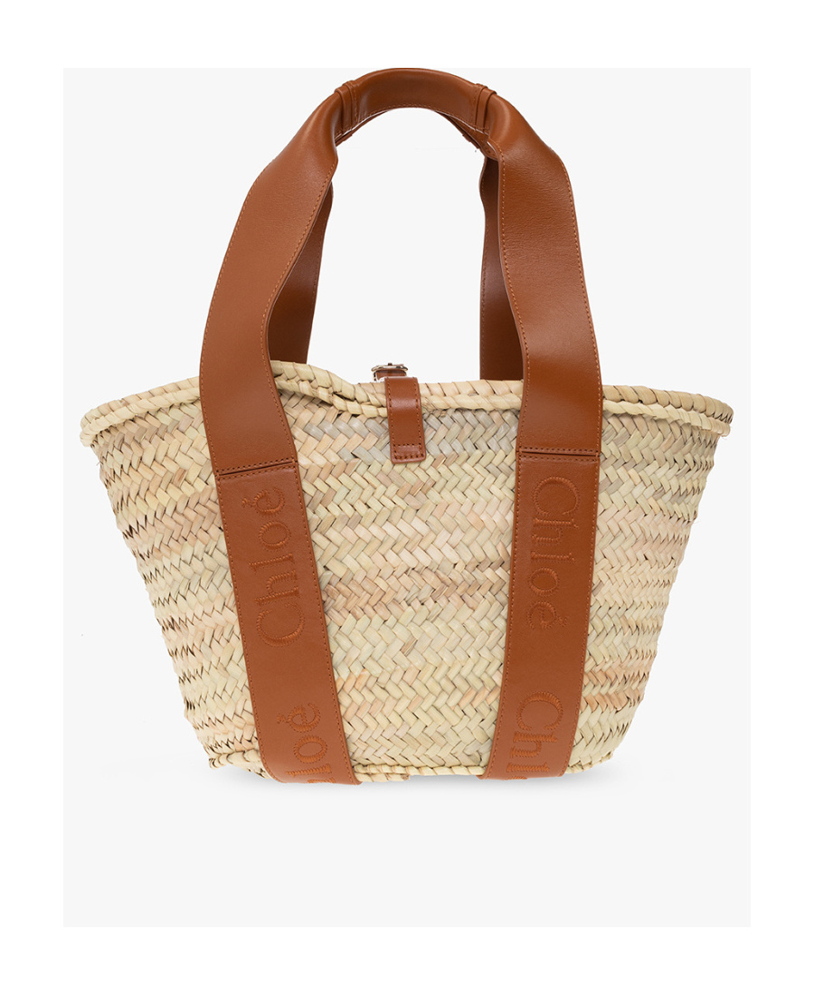 Chloé Leather Straps Basket Bag In Brown