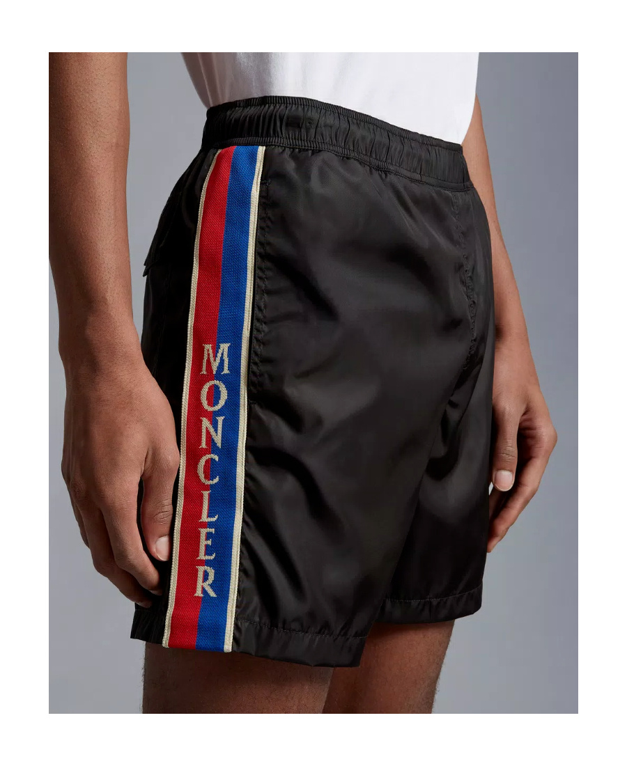 Moncler Drawstring Swimsuit In Black