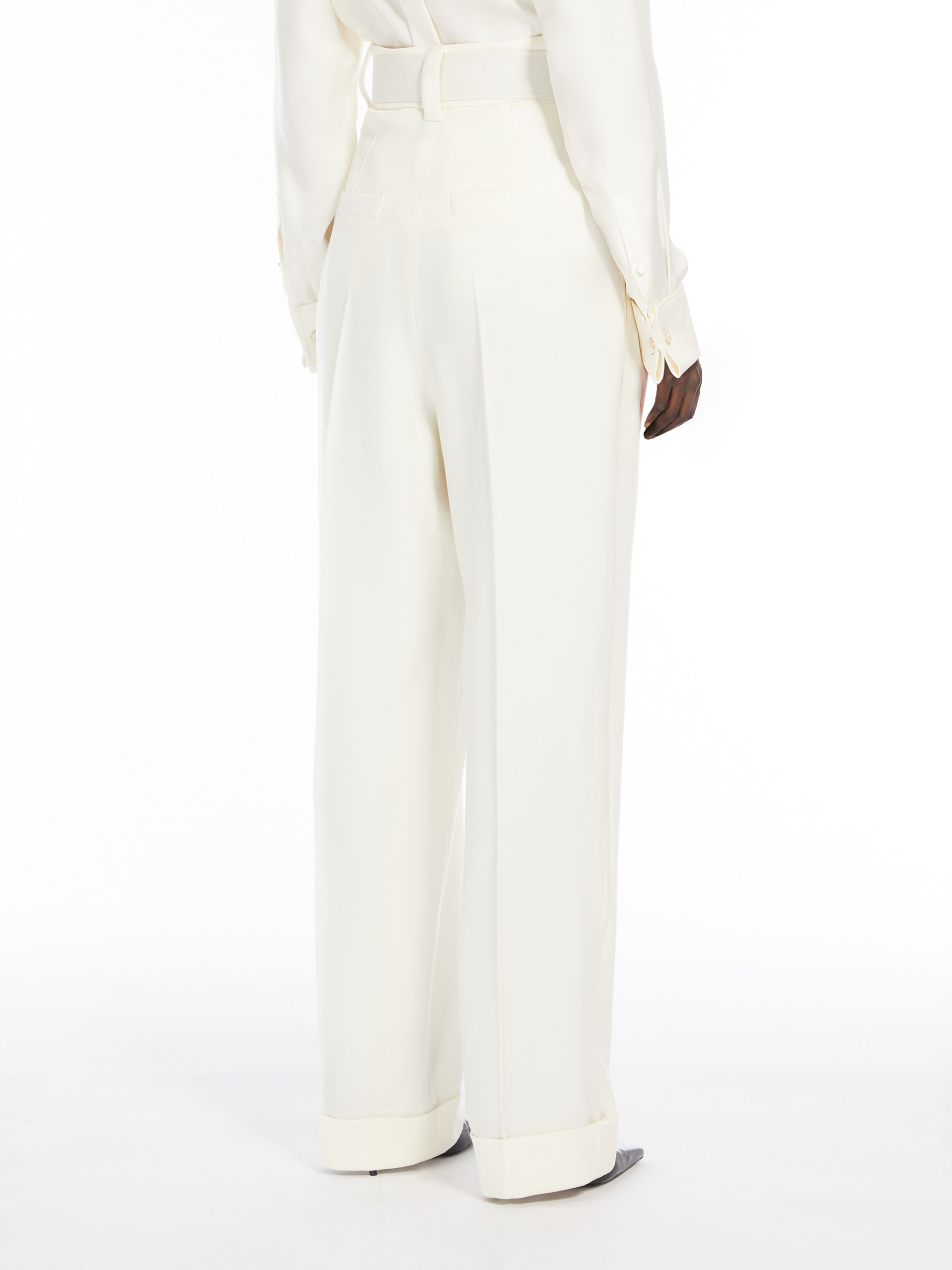 Max Mara Cotton Carrot-fit Trousers In White