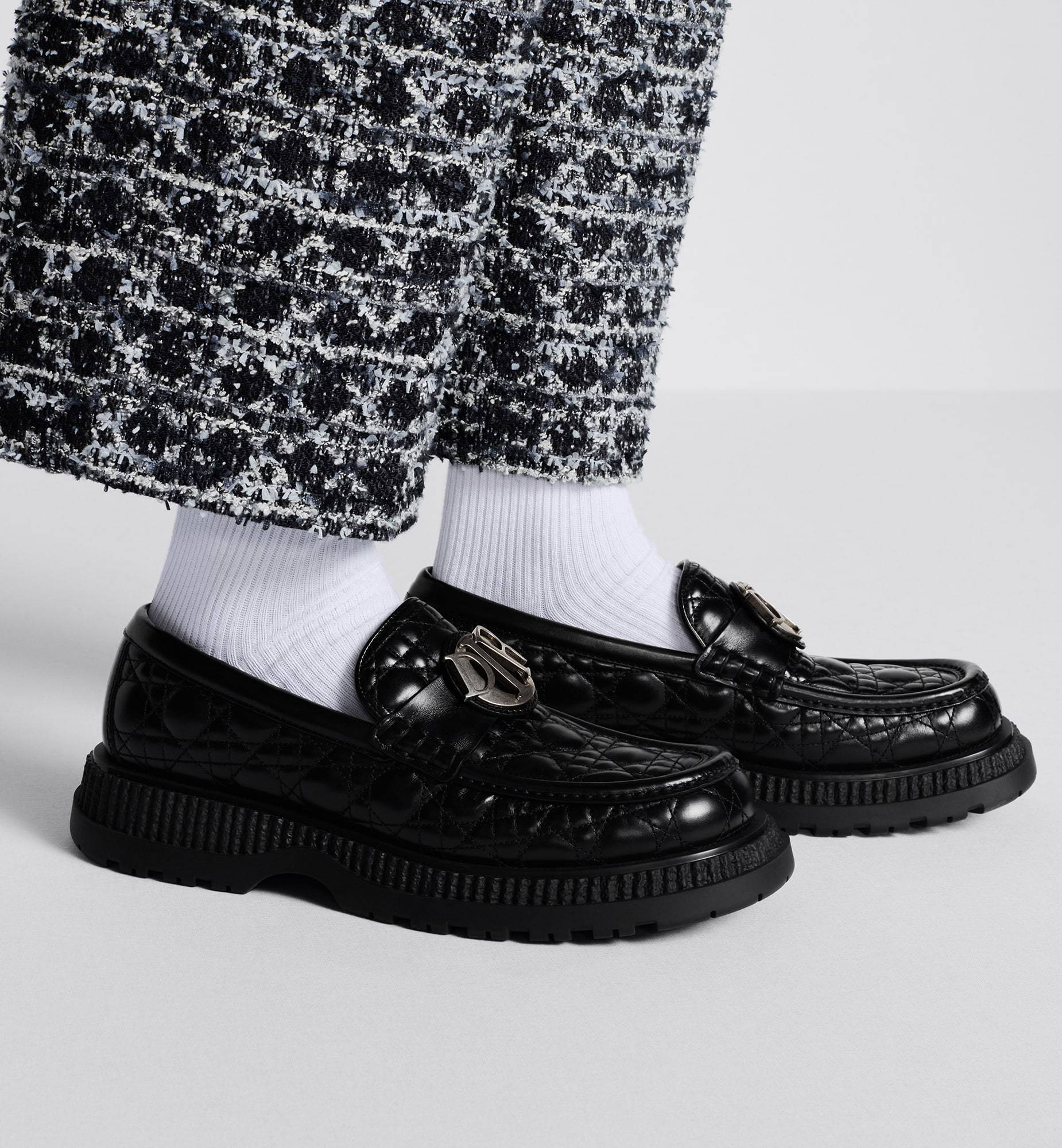 Dior Buffalo Loafer Shoes In Black