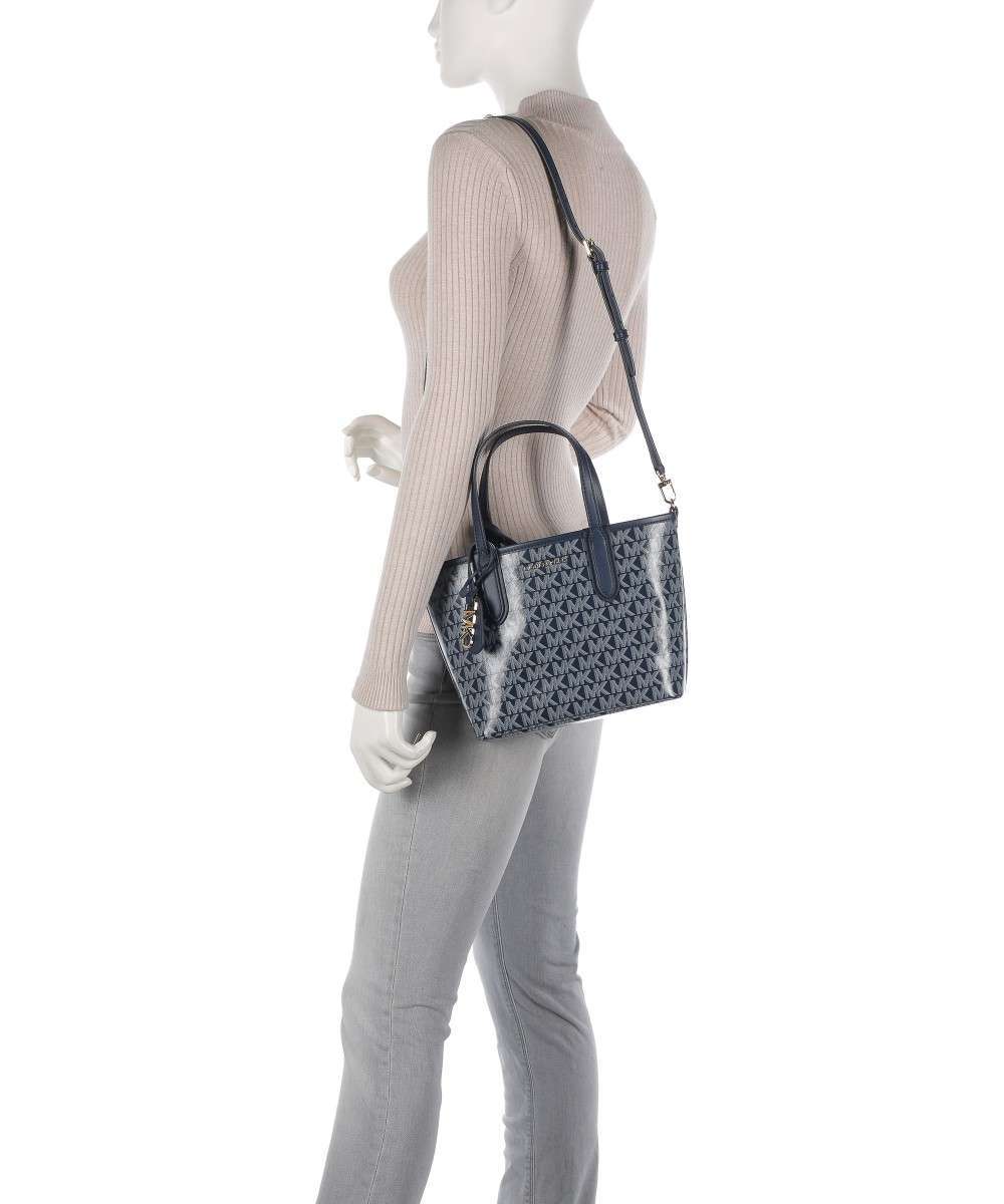 Michael Kors Eliza Monogram-print Tote Bag In Black