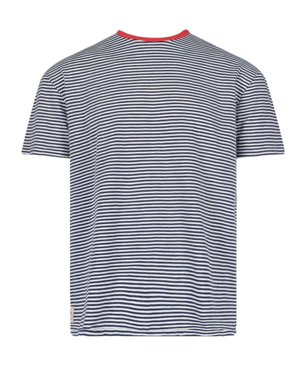 Polo Ralph Lauren Classic Fit Striped Gauze Jersey T-shirt In Gray