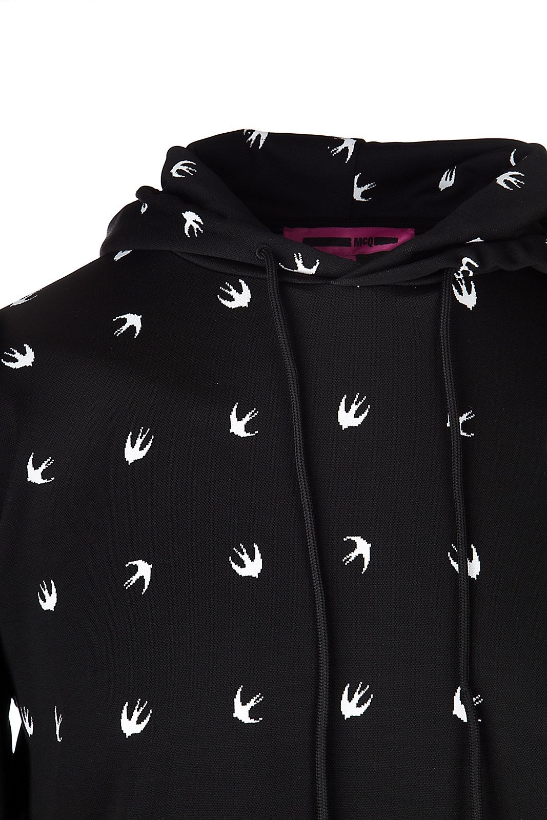 Mcq By Alexander Mcqueen Printed Hooded Sweater In Black
