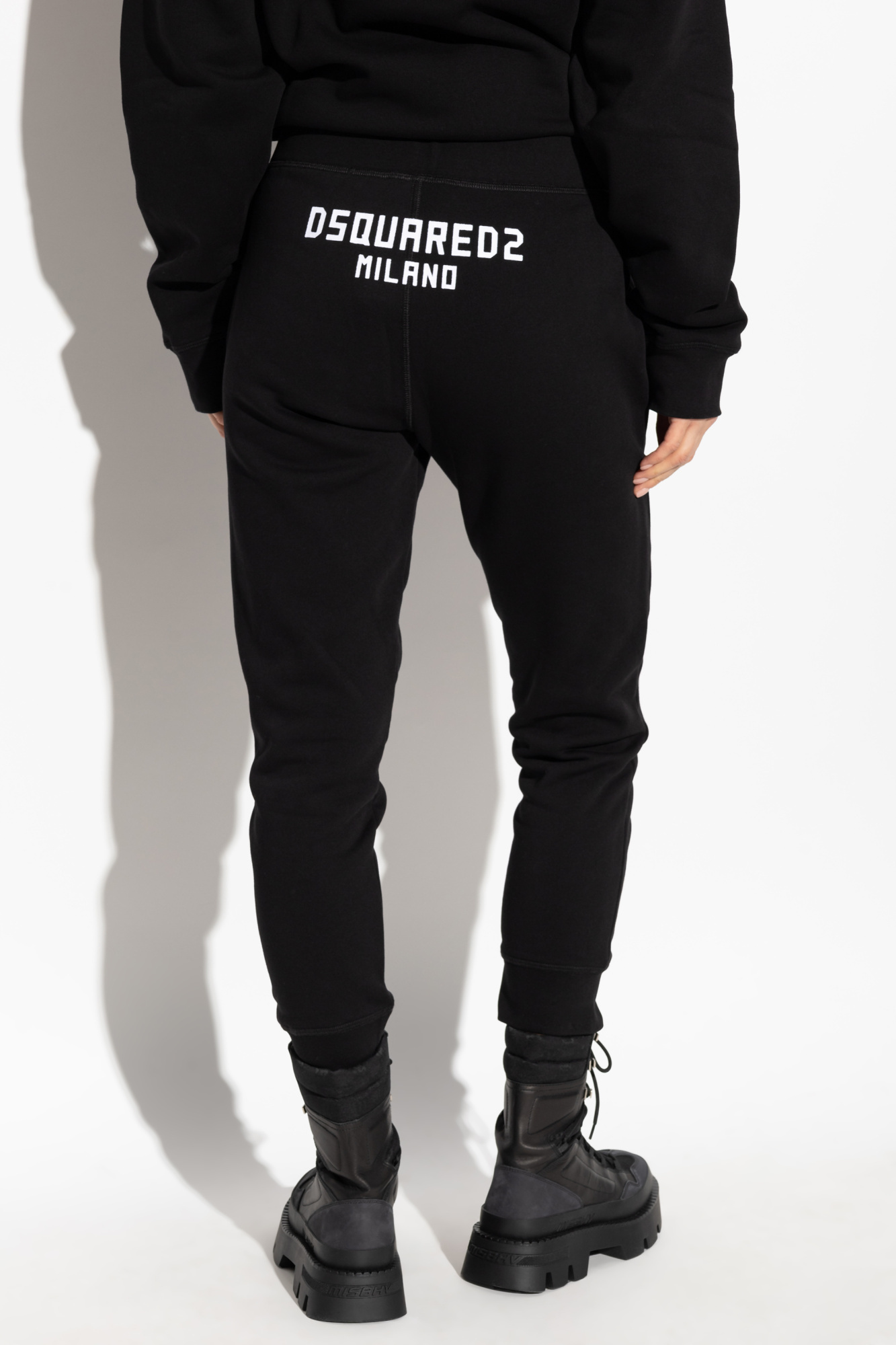 Dsquared2 Elastic Waist Sweatpants In Black