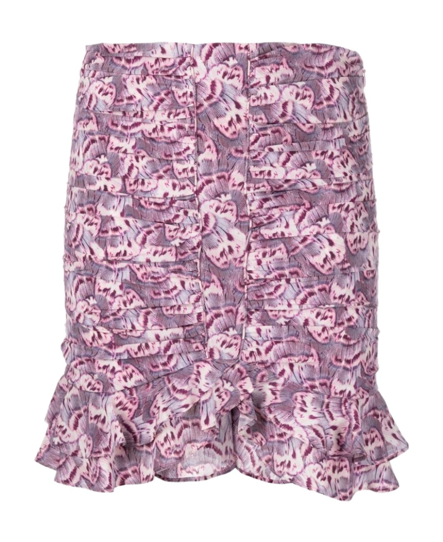 Isabel Marant Milendi Ruched Miniskirt In Pink