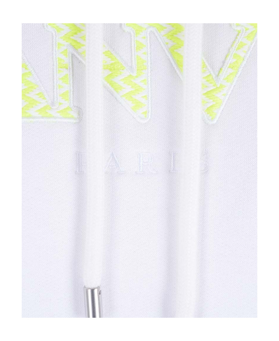 Lanvin Logo Hooded Sweatshirt In White