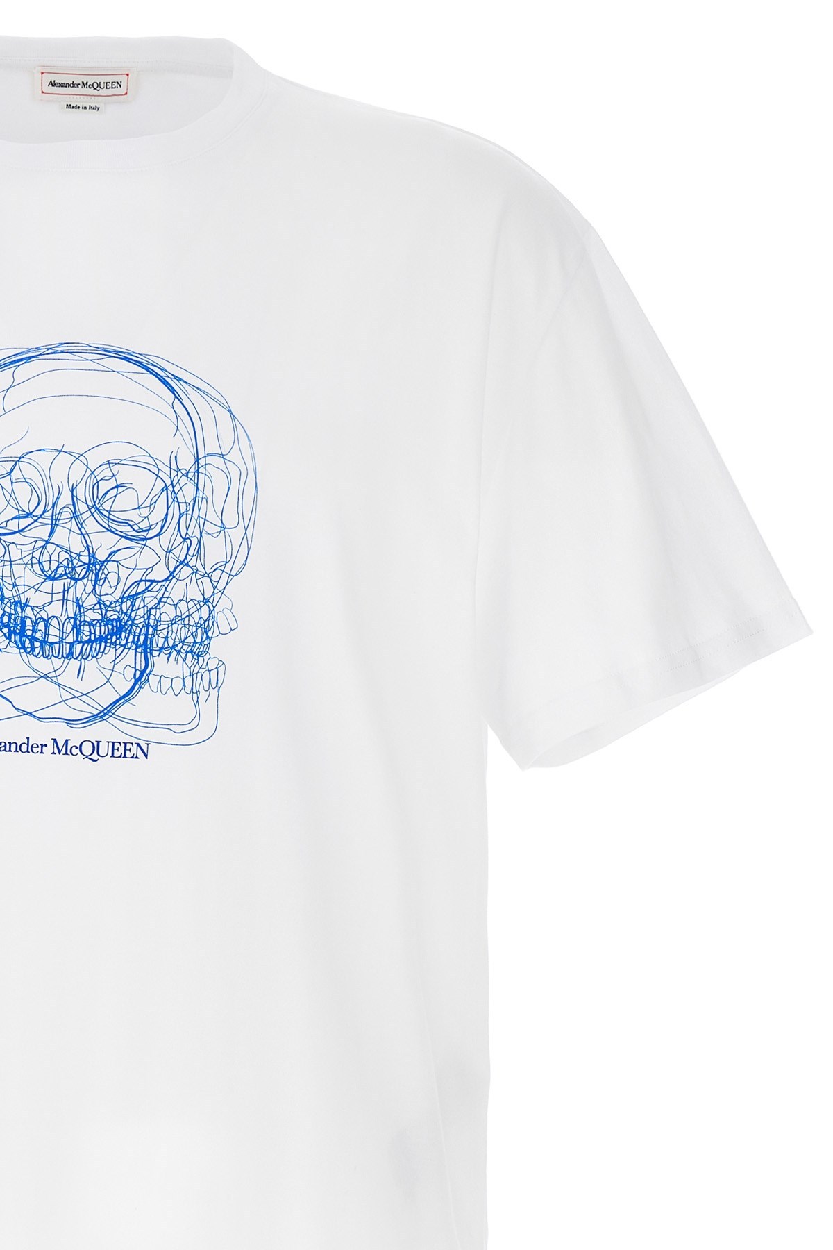 Alexander Mcqueen Skull-print Cotton T-shirt In White