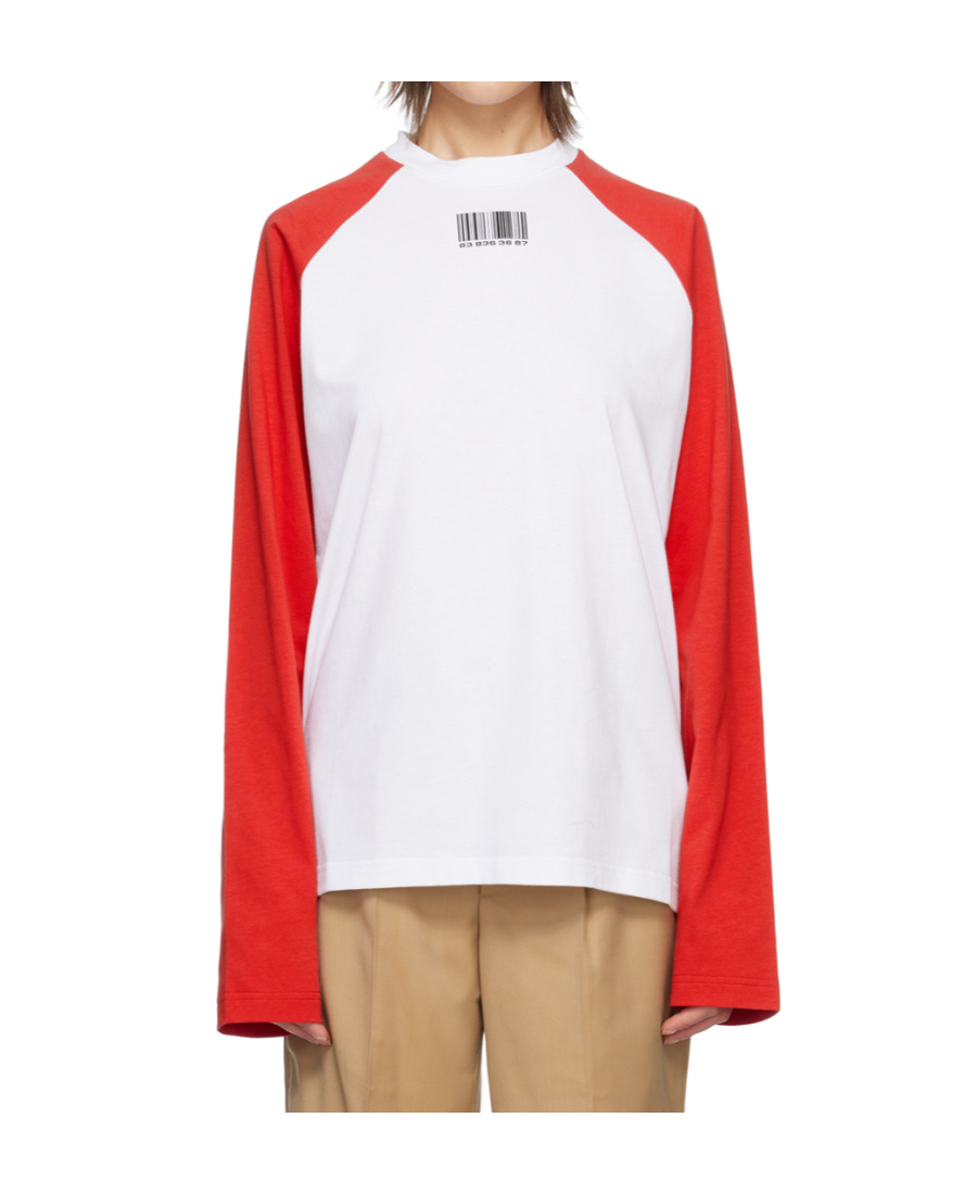 VTMNTS COLOUR-BLOCK COTTON JUMPER 