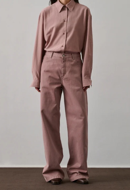 Soeur Womens Rose Blush Calvin Straight-leg Mid-rise Jeans In Pink
