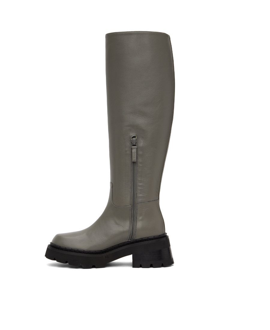 By Far Thick-heeled Boots In Gray
