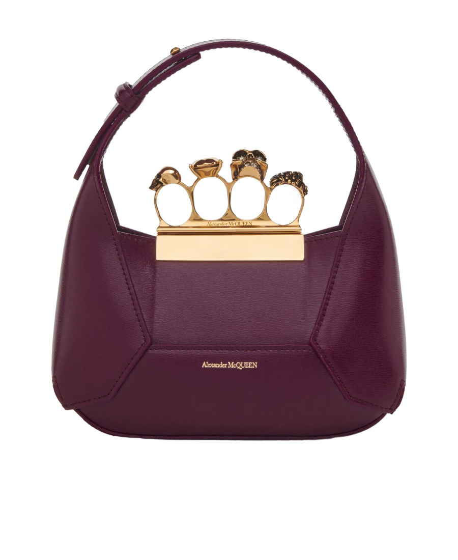 Alexander Mcqueen The Jewelled Leather Mini Bag In Multi