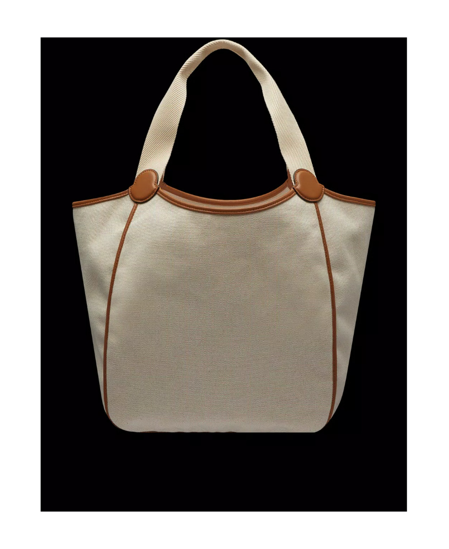 Moncler Nalani Canvas Tote Bag In Nude