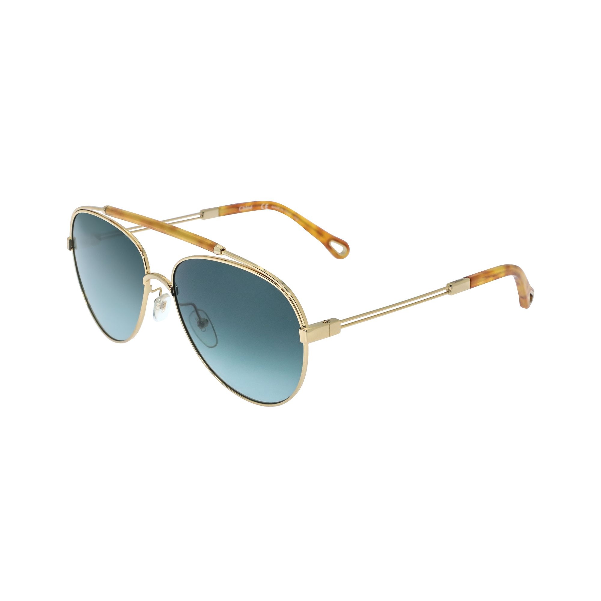 Chloé Reece Aviator-frame Sunglasses In Blue
