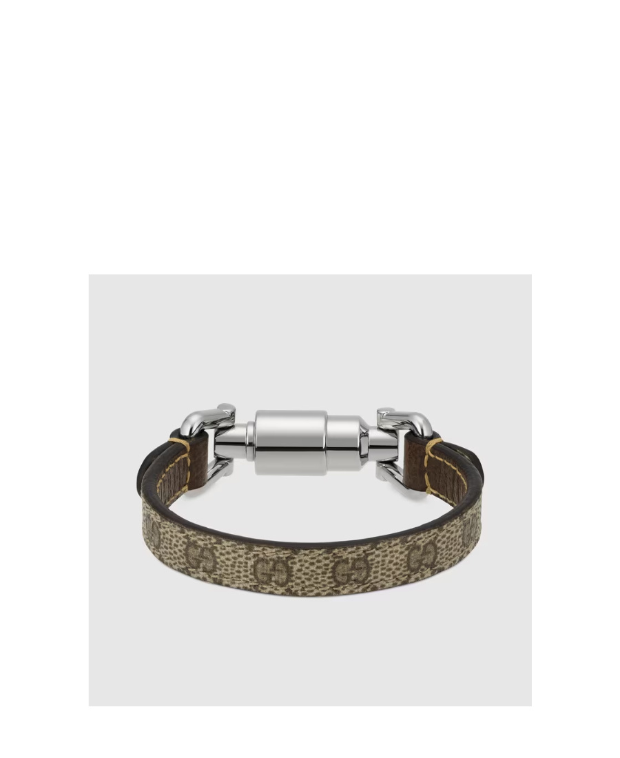 Gucci Piston-closure Leather Bracelet In Green