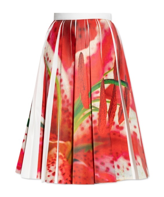 Tory Burch Pleated Skirt With Colorful Print