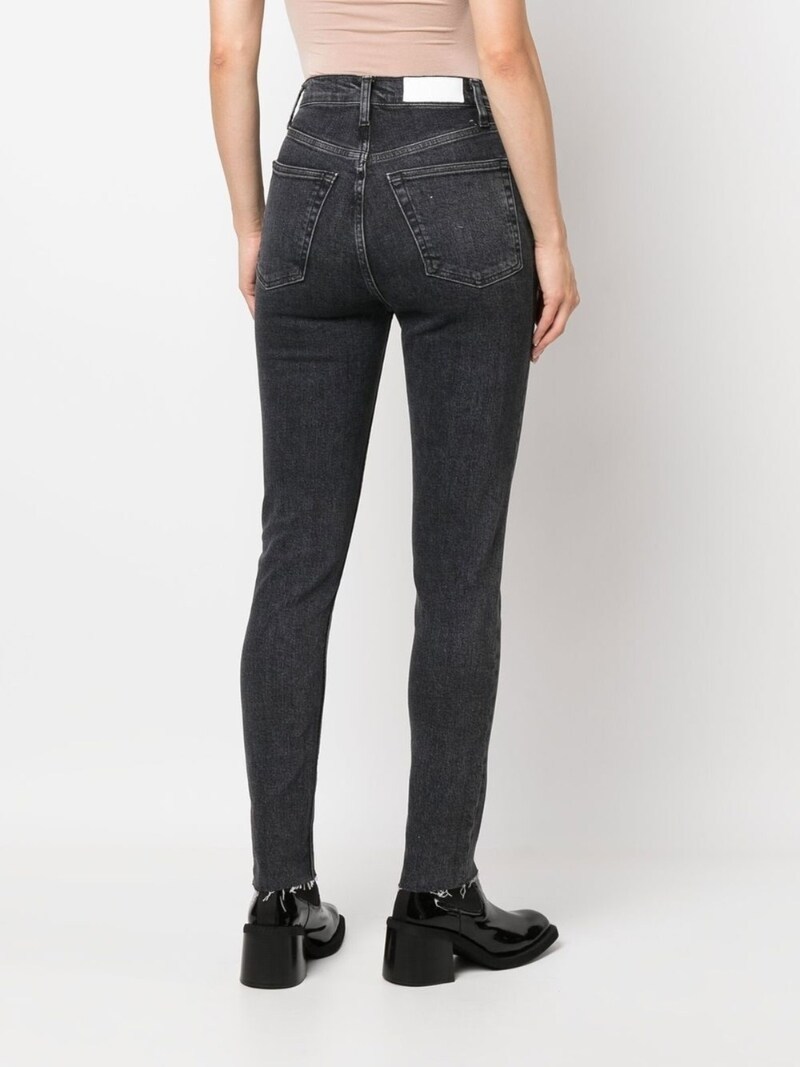 Re/done Straight Jeans In Black