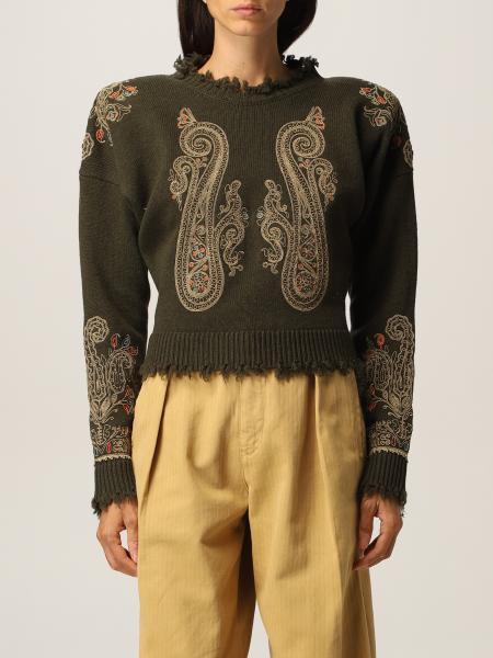 Etro Paisley-print Wool Jumper In Black