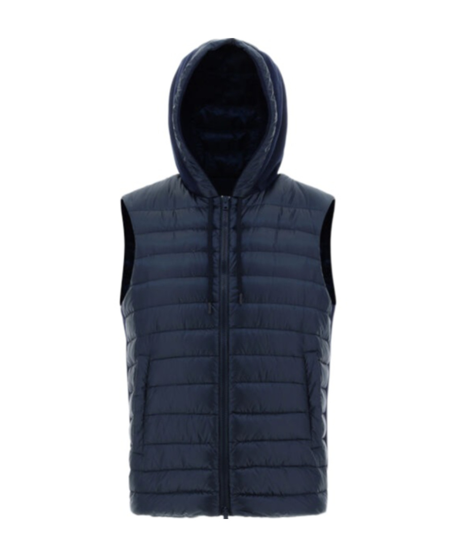 Herno Padded Hooded Gilet In Black