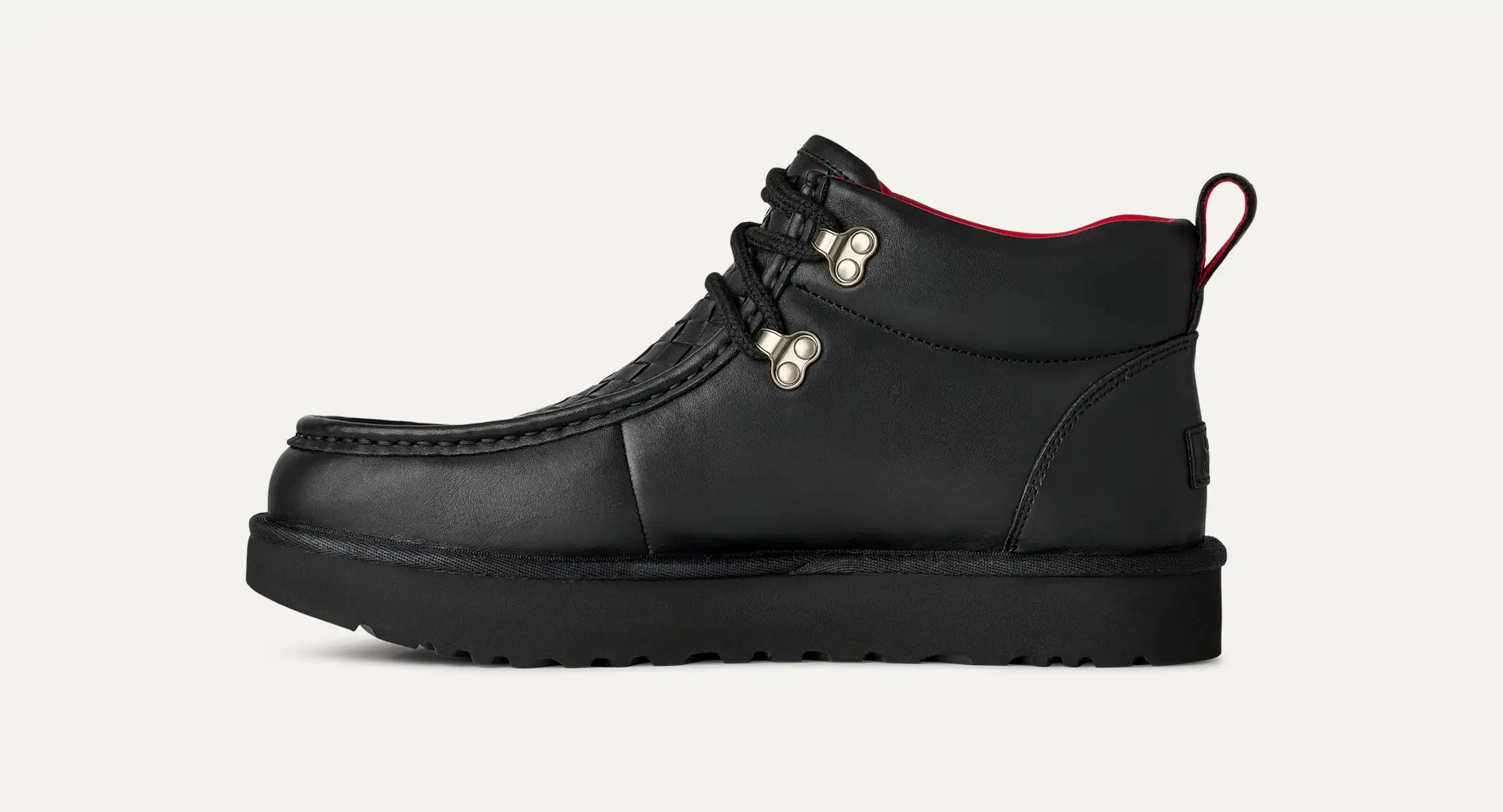 Ugg Woven Lace-up Trainers In Black