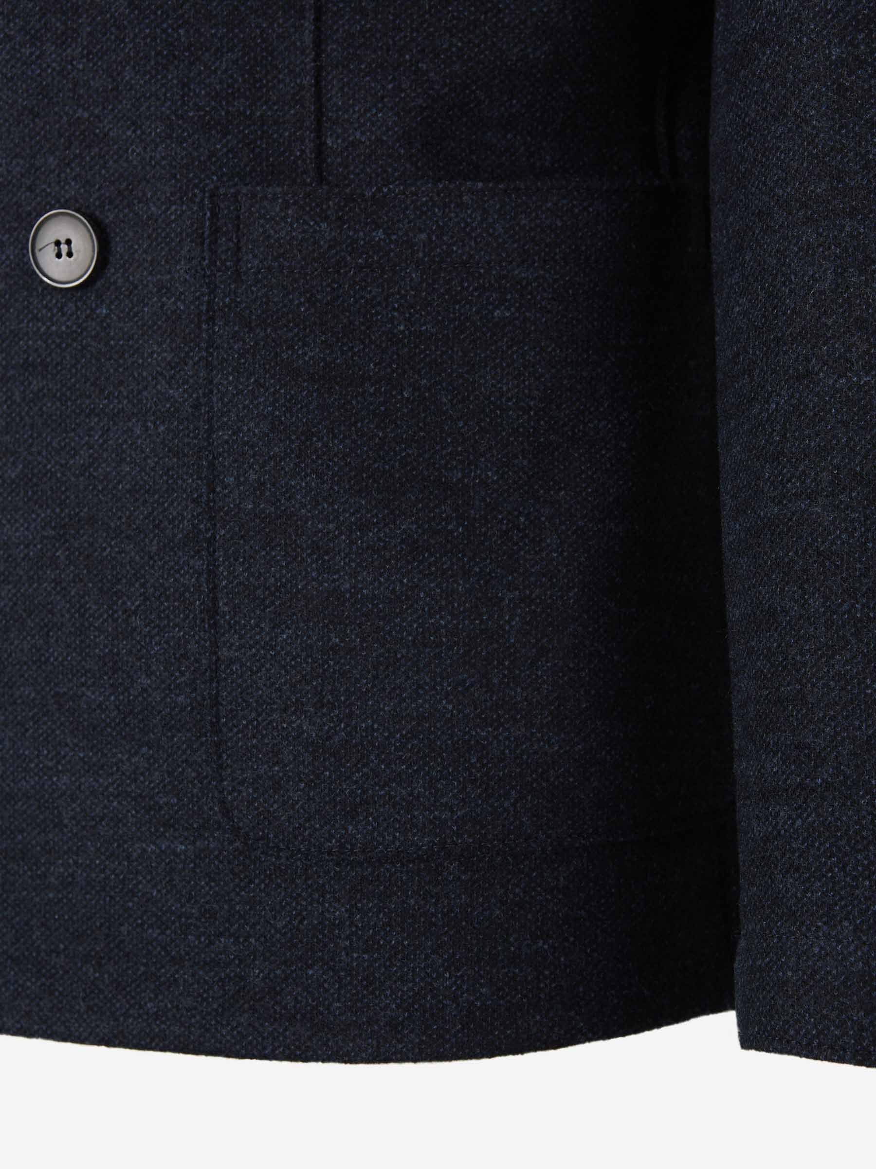 Harris Wharf London Double-breasted Wool Blazer In Black