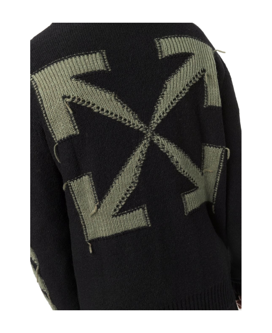 Off-white Arrows Motif Knitted Jumper In Black