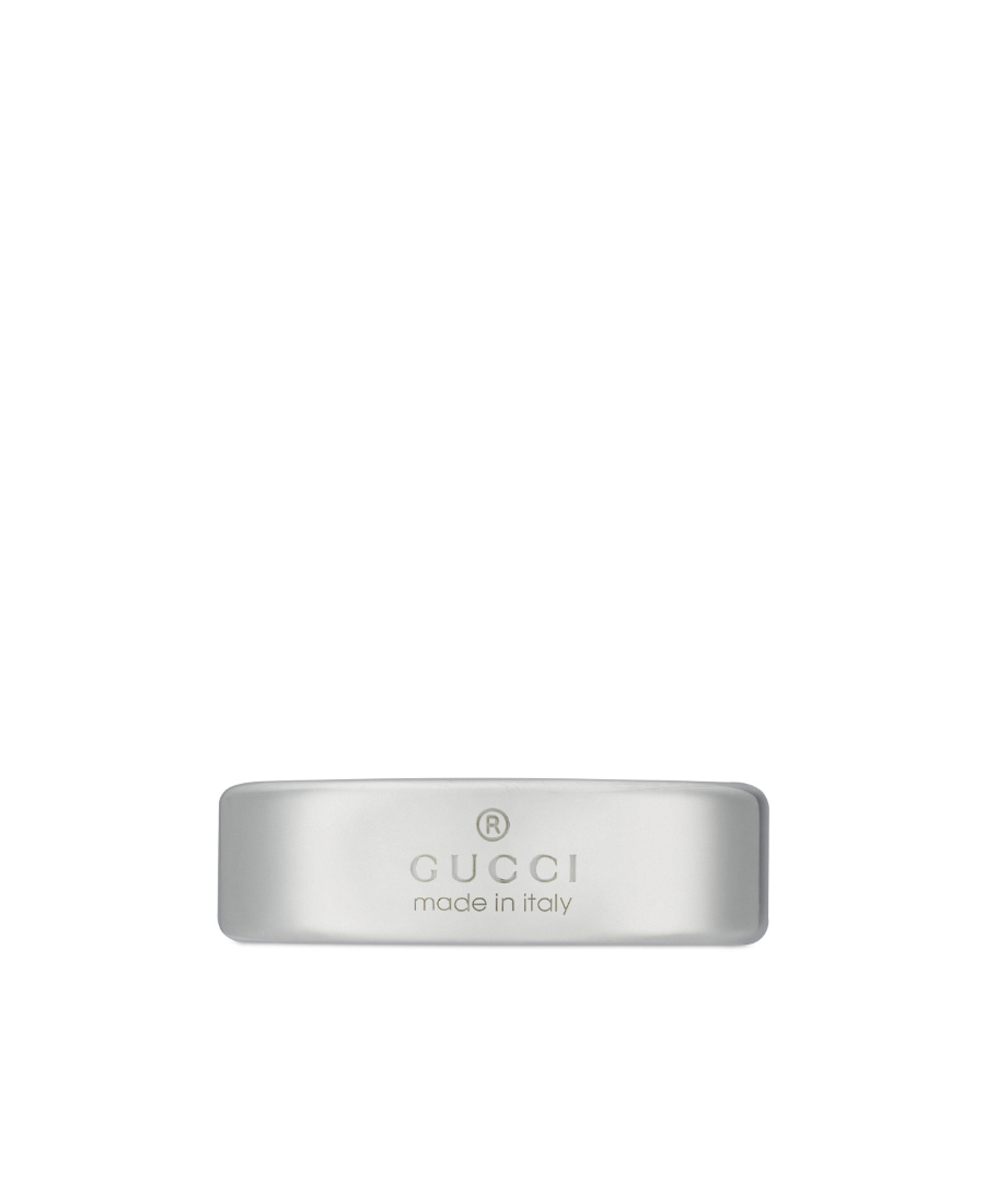 Gucci Logo Ring In Gray