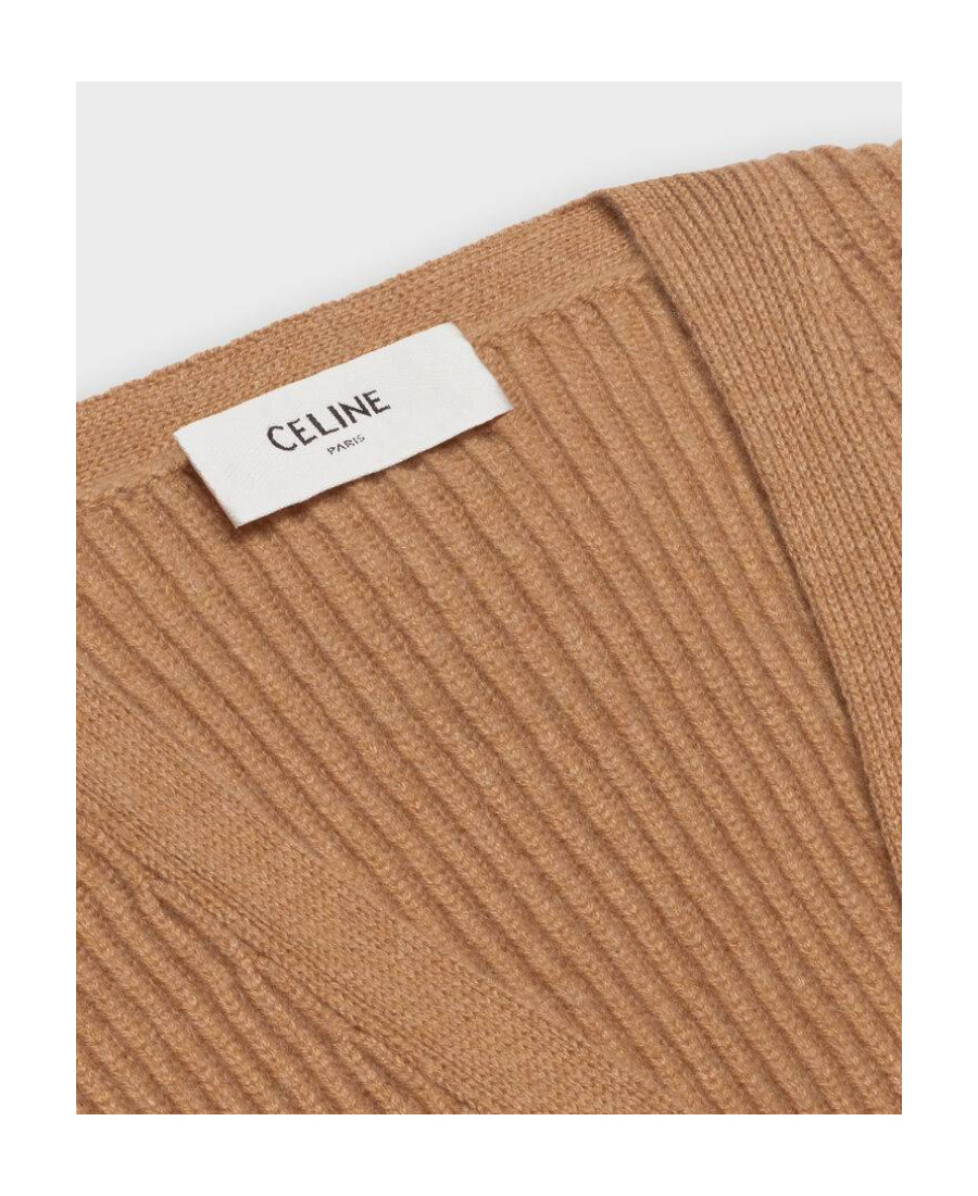 Celine Medium-length Cashmere Sweater In Brown