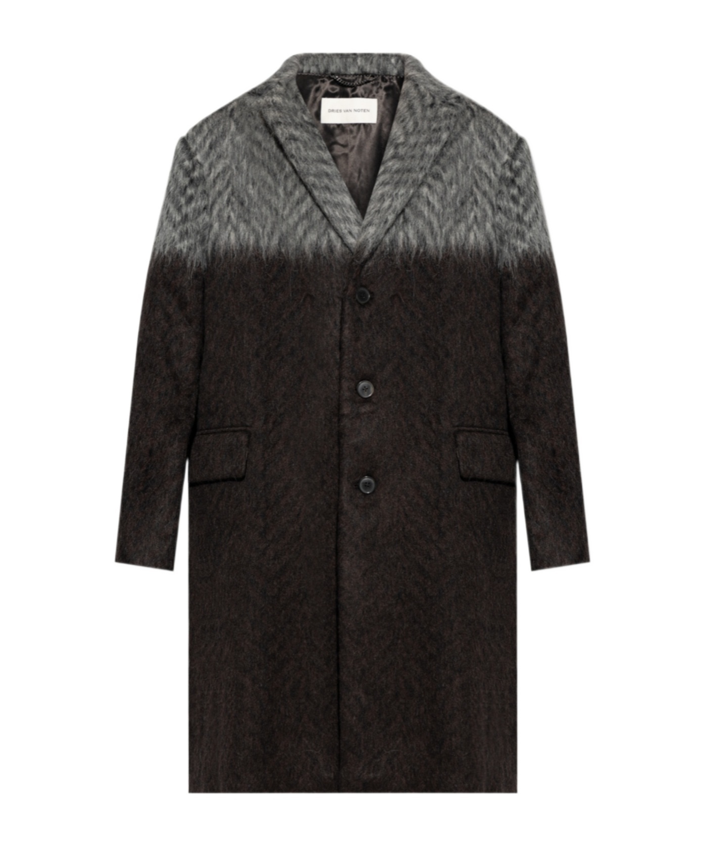 Dries Van Noten Single-breasted Coat In Black