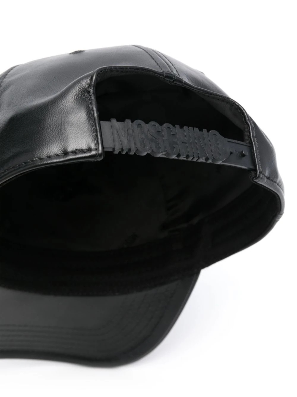 Moschino Logo Embroidered Baseball Cap In Black