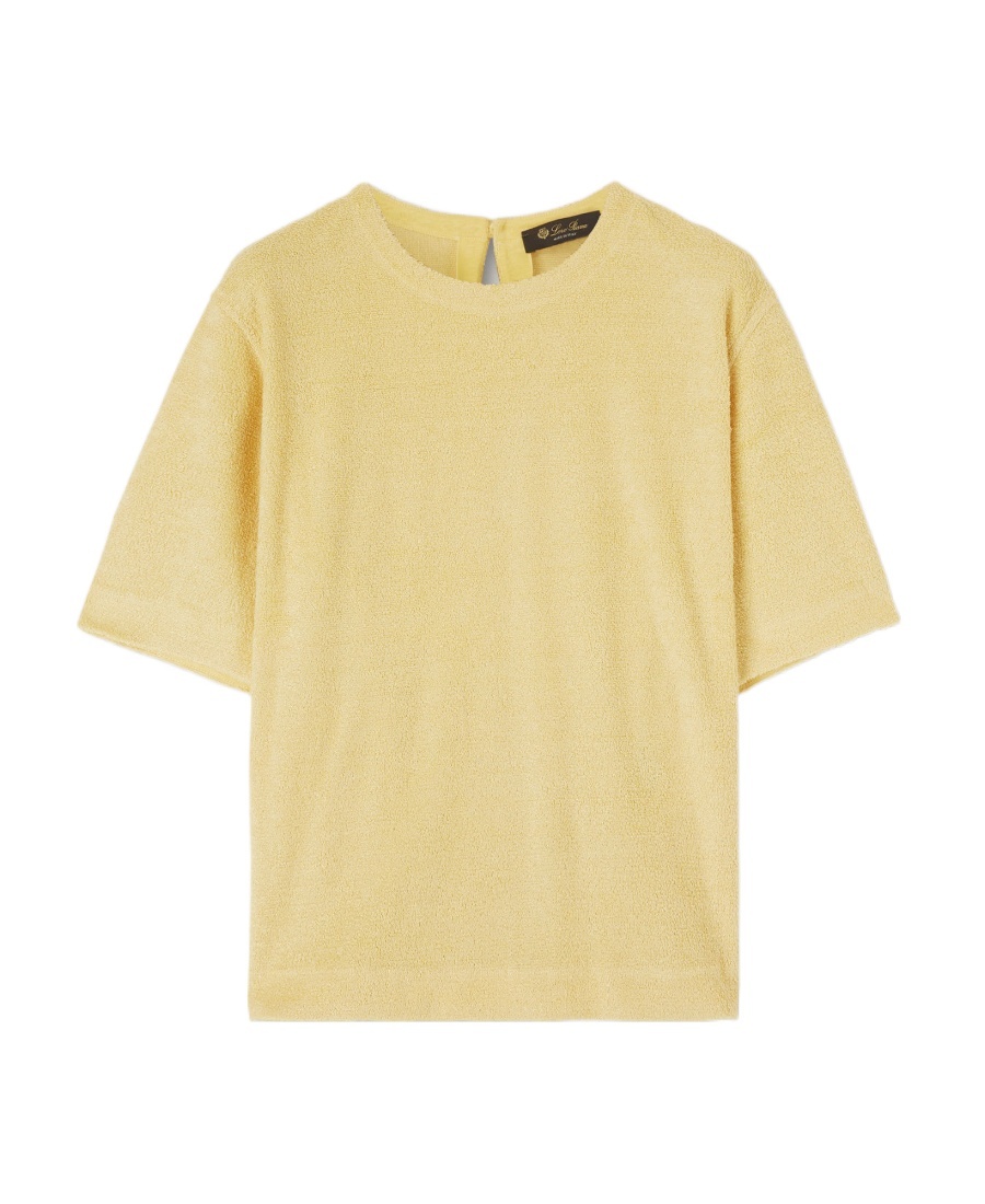 Loro Piana T-shirt With Round Neck In Yellow