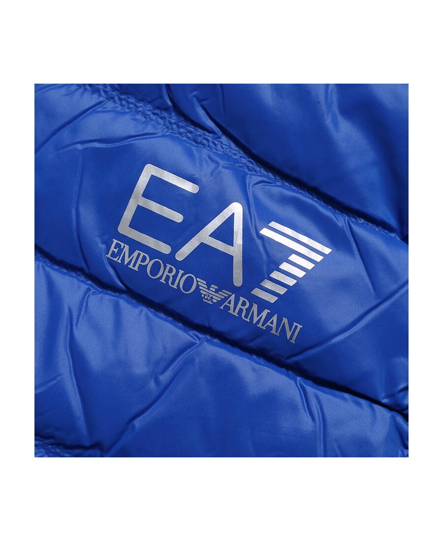 Ea7 Waistcoat Quilted Down Jacket In Blue