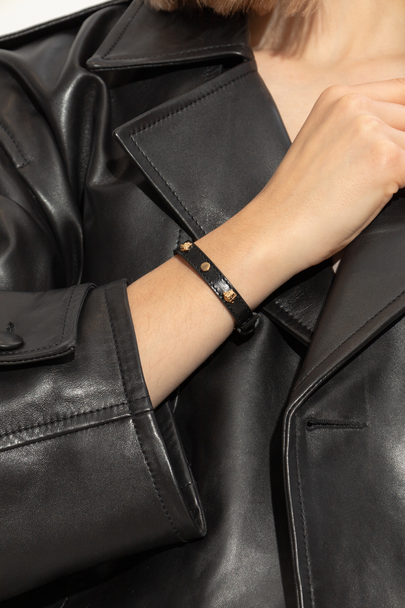 Versace Medusa Bracelet In Black
