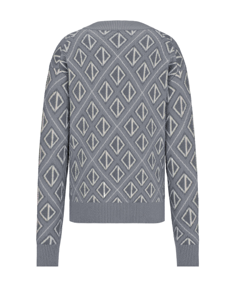 Dior Long-sleeved Knitted Pullover In Gray